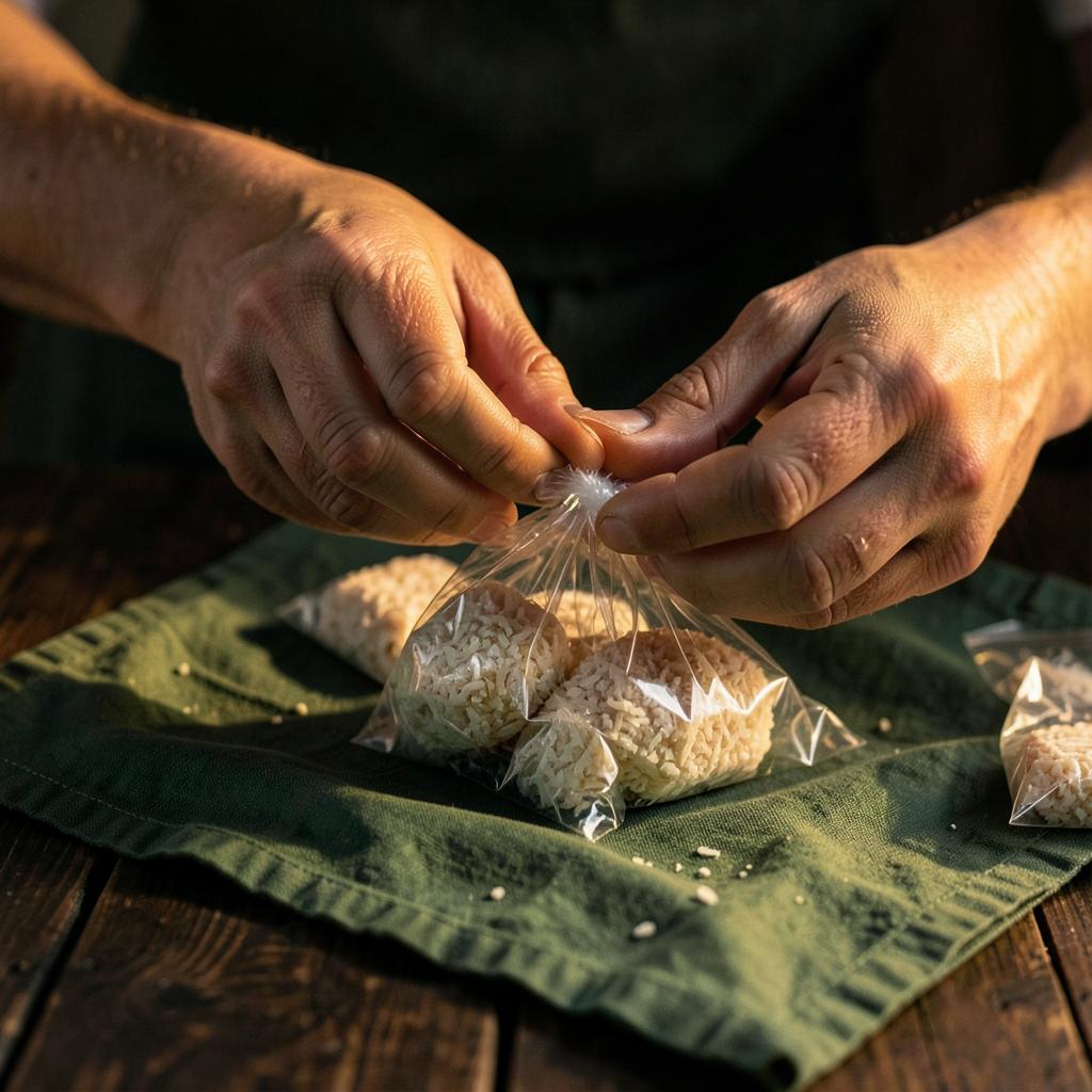 Preparo artesanal da bala de coco